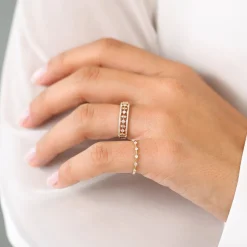 14K Unique Baguette Diamond Wedding Ring
