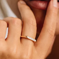 14k Unique Baguette Stackable Ring