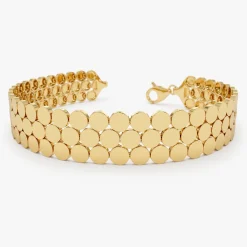 14k Unique Bold Triple Strand Bracelet