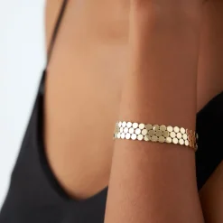 14k Unique Bold Triple Strand Bracelet