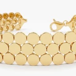 14k Unique Bold Triple Strand Bracelet