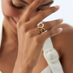 14k Unique Design Bold Gold Ring