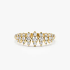 14k Unique Design Glamorous Diamond Ring