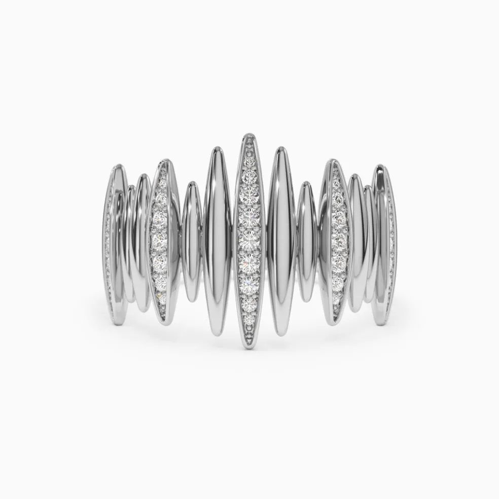 14k Unique Diamond Spike Ring