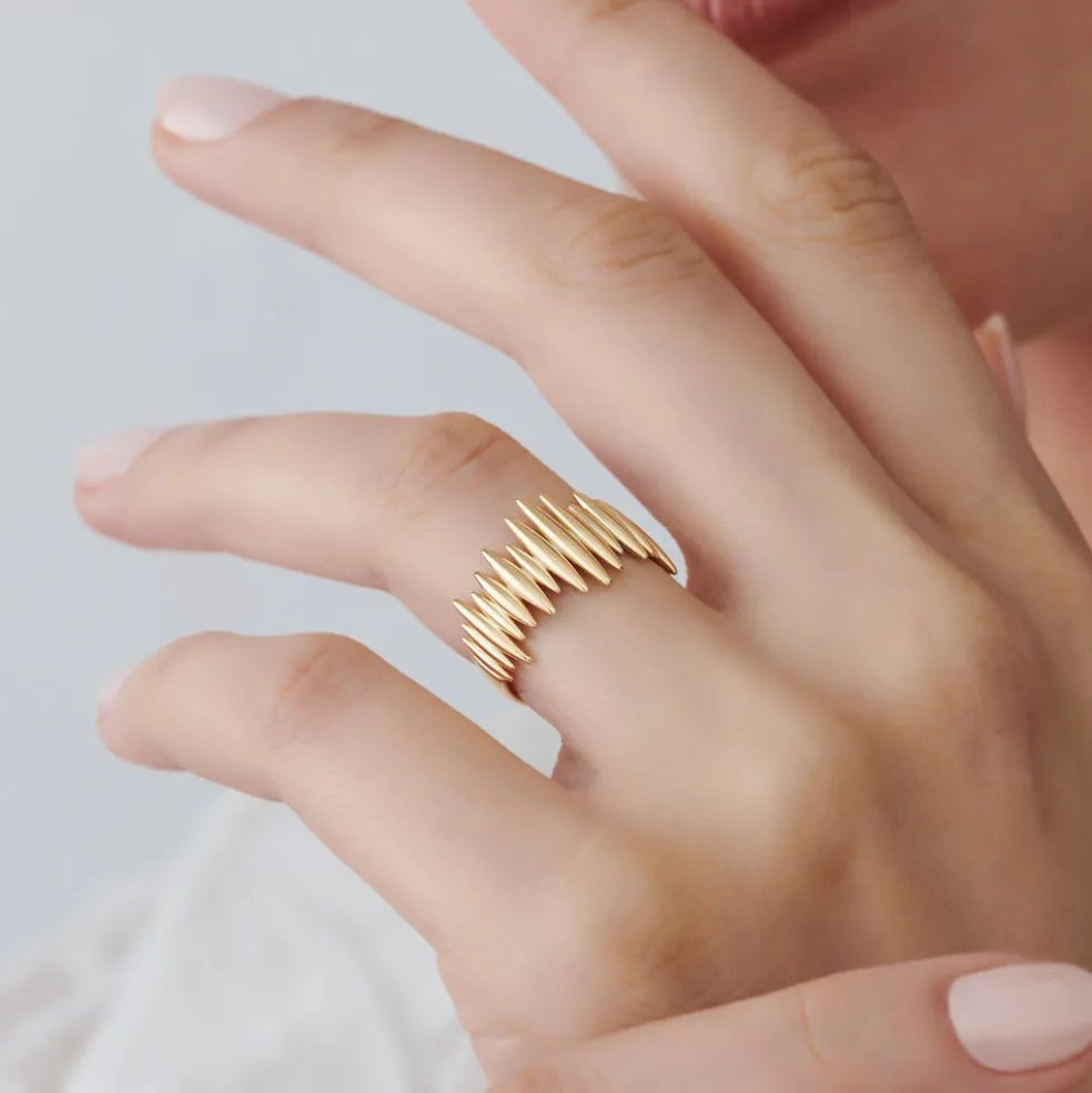 14k Unique Statement Gold Ring