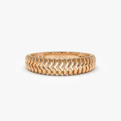 14k Unique Statement Stacking Gold Ring