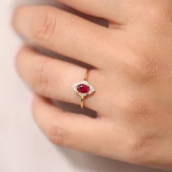 14k Victorian Genuine Ruby Ring