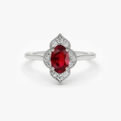 14k Victorian Genuine Ruby Ring
