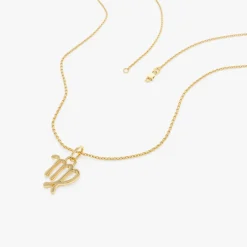 14K Virgo Zodiac Charm Necklace