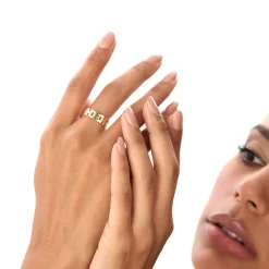 14k Wide Chain Link Ring