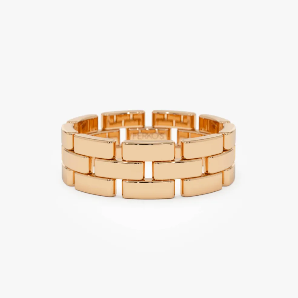 14k Wide Chain Link Ring
