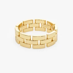 14k Wide Chain Link Ring