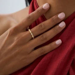 14k X O Design Diamond Wedding RIng