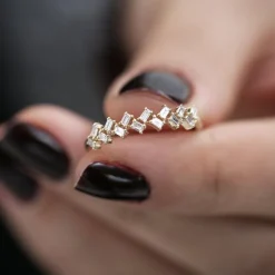 14K Zig Zag Baguette Diamond Ring