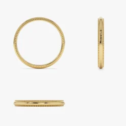 14kt Milgraine Edge Wedding Band