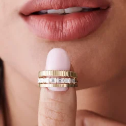1.5MM Ribbed Ring in 14k Gold