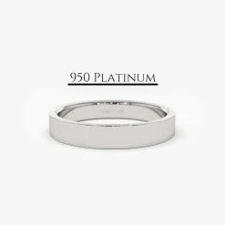 Platinum 3MM Flat Wedding Band