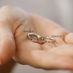 Platinum 3MM Flat Wedding Band